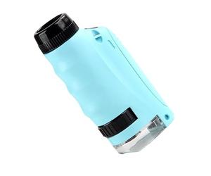Kids Pocket Microscope - 60X-120X Magnification, Handheld Science Toy, Built-in LED Light, Stem Educational Kit, Biological Observation Tool For Student School Lab Experiment Birthday Usage