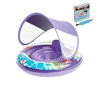 Kids Pool Float | Inflatable Breathable Ring With Detachable Canopy | Kids Swim Float | For Beach Lake River Water Summer Party Games Dock Inside Outdoor Surfing
