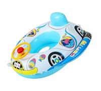 Kids Pool Float - Inflatable PVC Steering Wheel Swim Ring | Floating Seat with Backrest | Waterproof 0,18 mm Thick 180 g for Garden Beach Shower Bathroom Kids Boys Girls Water Activities Parties