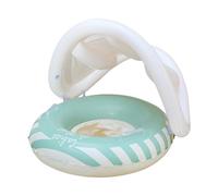 Kids Pool Float - Inflatable Swim Ring Seat With Sunshade Canopy For, Detachable Pool Float With Soft Fabric Seat For Boys Girls Safe Swimming