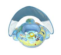 Kids Pool Float with Canopy | Dinosaur Inflatable Ergonomic Steering Wheel | Cute Blow Up Raft | for Beach Vacation Water Park Lake River Party Travel Photo Prop