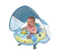 Kids Pool Float With Canopy - Dinosaur Inflatable Raft, Ergonomic Steering Wheel | Cute Blow Up Water Lounger For Beach Vacation Water Park Lake River Party Travel Photo Prop