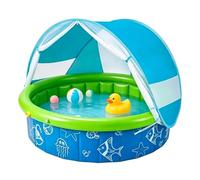 Kids Pool With Canopy | Sun Protection Spacious Space-Saving