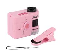 Kids Portable Microscope, Science Toys 80X Microscope, 2.17x1.1x1.57 Inches Educational Microbiology Lab Toy with LED Light, STEM Learning Microscopes for Boys Girls Garden Study and Camping Use