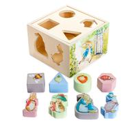 KIDS PREFERRED Beatrix Potter Peter Rabbit - Gioco di forme in legno per bambini piccoli, include 8 pezzi multicolore