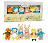 KIDS PREFERRED Peter Rabbit Classic Stuffed Animal Characters Set regalo da 6 pezzi, peluche da 9 pollici per neonati e bambini, basato sui libri
