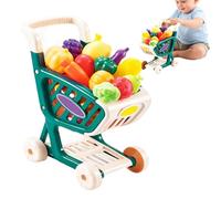 Kids Pretend Play Grocery Cart - Educational Supermarket Trolley Toy | Sturdy & -Friendly - Features Smooth-rolling Wheels and A Lightweight, Durable Build Designed To Glide Across Carpets