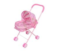Kids Pretend Stroller Toy, Girls Doll Stroller, 55cm Children Mini Foldable Push Toy with Adjustable Canopy for Creative Imaginative Play Function and Rolling Wheels for Nursery, Daycare, Playground