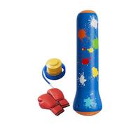 Kids Punching Post - Quick Bounce Back Inflatable Bag, Poly Wobble Base, Heavy Duty Tear Resistant Material, Easy Setup Portable Design | Children Boxing Toy for Indoor Outdoor Karate S
