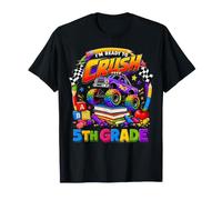 Kids Ready To Crush Fifth Grade Monster Truck Back To School Maglietta