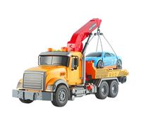 Kids Rescue Crane Vehicle - Big Construction Crane Toy con accessori per auto, effetti sonori, giocattolo per auto prescolare con auto da corsa push-and-go, regalo per bambine di età compresa tra 3 bi