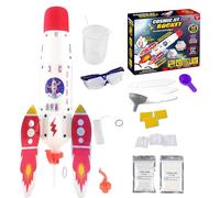 Kids Rocket, Space Ship Toy, Toy Rocket Science Experiment Kit, STEM Science Kit Interactive Preschool Learning Activities For Boys Girls Fine Motor Skills Explore Discover