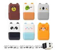 Kids Roller Stamps, Animal Drawing Stampers, 1.65x1.1x1.02 Inches Cartoon Painting Toys, 6 Pieces Educational Set for Creative Learning Fun Youngster Girls Boys and Children