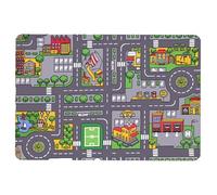 Kids Rug, Carpet Play Mat, Traffic Map Mat, Soft Velvet Outer, Educational Design, Ideal for Nursery Playroom Activity Floor, Size 31.5x47.24 Inches, Multicolor, 1 Piece