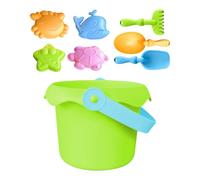 Kids Sand Set, Beach Toy Kit, Lightweight Castle Builder, Colorful Molds and Tools, 3.74x5.12 inches, Bucket Shovel Combo, Outdoor Playtime Fun for School Kindergarten Sandbox Use