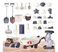 Kids Sand Toys Castle Building Kit, Outdoor Play Set for Kids Ages 3 and Up, Beach Garden Pool Vacation Camping Activity with Molds Tools Buckets for Creative Sand 32x17x20cm