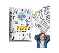 Kids Savings Binder, Money Savings Challenge Binder, A6 Money Saving Budget Binder with Cash Envelopes, Fun Cash Savings Binder