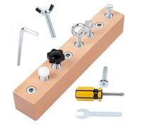 Kids Screwdriver Board Set, Educational Tool Set Game, Jumbo Nuts and Bolts, 8.11x1.38x1.42 inches Learning Figure, Fine Motor Skills Toy for Boys and Girls Home Play