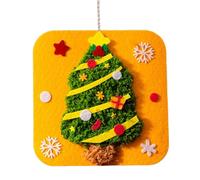 Kids Sewing Kit - Easy Christmas Embroidery Craft for Girls/Boys | Beginner Friendly Do It Yourself Threading Set with Holiday Designs for Ages 4 to 12, Birthdays, Crafts, Learning, Fun Activities