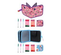 Kids Sketchbook - Reusable Portable Drawing Pad | Doodle Board Stationery | For Home School Party Birthday Halloween Travel Trip Road Airplane Ride Camping with Watercolor Brushes M