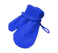 Kids Ski Gloves Knitted Snow Mittens Warm Winter Gloves with String