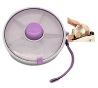 Kids Snack Spinner Toddler Spinner Snack Box with Hand Strap 18cm 5 Compartments Portable Snack Serving Tray Divided Kids Snack Container for Picnic Travel Candy Nut