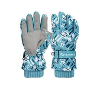 Kids Snow Gloves - Warm Kids Glove, Cold Weather Children Mitten, Fleece-Lined Windproof Design, Waterproof Outdoor Gloves | Ski Snowboard Glove, for Winter Running Hiking Sports Travel Commuting