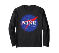 Kids Space 9th Birthday Tee Boy Girl Astronauta 9 anni Maglia a Manica