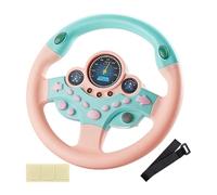 Kids Steering Wheel Simulator - Interactive Driving Control Toy, 360 Degree Rotating Pretend Car Wheel Game | Educational Learning Activity Panel With Music Light Sound Effect Play Device For Kids
