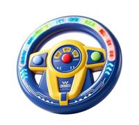 Kids Steering Wheel Toy - ABS Simulated Driving Game | Light Sound | Pretend Driving Toy - ABS Interactive Steering Wheel | Music Lights | Car Seat Backseat Game For Indoor Outdoor Play
