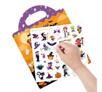 Kids Sticker Book-100+ Pagine di Halloween, Libro di Adesivi creativi, Libri di apprendimento e attività Divertenti per Bambini di età Compresa tra 3 e 6 | Aula di Viaggio Halloween Sticker