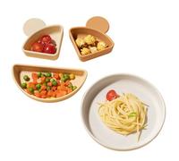 Kids Suction Plates, Suction Cup Compartment Tray, Food-Grade Silicone Suction Plates, Multifunctional Divided Baby Dishes, Baby Suction Plates, Non-Tip Suction Dishes, Eco-Friendly Baby Plates, Dishw