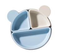 Kids Suction Plates, Suction Cup Tray, Silicone Suction Plates, Divided Baby Dishes, Best Suction Plates Food-Safe Silicone Divided Baby Dishes 13.5x13x5cm/5.31x5.12x1.97