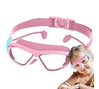 Kids Swim Goggles, Child Swimming Goggle with Earplugs, Multicolor Non Slip UV Proofing Anti Fog & Leak Proof Snug Fit Waterproof for 2-14 Years Old Youth, Toddler, Lake, Beach, Diving, and Pond