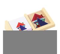 Kids Tangrams, Educational Geometric Pattern Blocks, 5.51x2.60x1.18 Inches Colorful Shape Matching Game, Brain Development Toy for Toddler, Preschool, Elementary School, Classroom, or Home Use