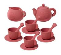 Kids Tea Set, Silicone Pretend Tea Party Kit, Soft Teapot Playset With Safe Flexible Build, Role Play Kitchen Toy Set, Creative Social Playset For Home School Daycare And Family Fun Activities