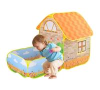 Kids Tent Playhouse - Polyester, Foldable Garden Theme Indoor Outdoor Playh