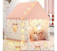 Kids Tent Secret Base Indoor Play Tent for Girls and Boys Castle Small House Toy House Princess Dream Bed Game Secret Secret Base(Pink)