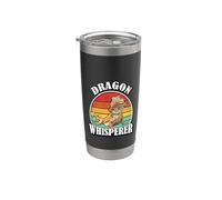 Kids Tiny Dinosaur Dragon Whisperer Bearded Dragon Lover Bicchiere termico in acciaio inox doppia parete