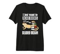Kids Tiny Dinosaur Read Books & Pet My Bearded Dragon Lover Maglietta Premium