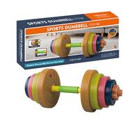 Kids Toy Barbell - Kids Workout Dumbbell Weights Set | Adjustable 45.8cm or 80.7cm Training Bar with Build, Lightweight Fitness Equipment for Boys and Girls, Home Exercise Gym Toy for Active Play