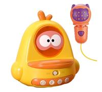 Kids Toy Microphone, Chick Shaped Cartoon Portable Karaoke Toy Microphone, Handheld Karaoke Music Microphone Toys for Girls, Boys, Singing Toy for Fun Play, Musical Toy