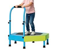 Kids Trampoline - 86-90cmFoldable Jumping Equipment | Trampoline Outdoor With Adjustable Handle | For Garden Backyard Lawn Playground Park Gym Home Daycare Preschool Classroom