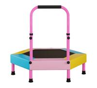 Kids Trampoline - Trampoline for Kids | 3ft Foldable Children's Trampolines | Small Trampolines with Adjustable Handle | for Garden Backyard Lawn Playground Park Gym Home Daycare
