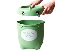 Kids Trash Can, Cute Dinosaur Waste Bin with Lid and Large Capacity, Mini Desktop Garbage Basket for Bedroom Living Room Under Desk Kitchen Nursery Apartment Tabletop Organization