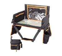 Kids Travel Tray, Children Lap Desk, 15.75x13.78x12.2 inches Portable Organizer Stand, Snack Cup Holder Exterior, Tablet Laptop Support for Car Seat, Airplane, Bed, Baby Travel Use