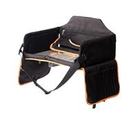 Kids Travel Tray, Toddler Seat Organizer, 15.75x13.78x12.2 Inches Portable Lap Table with Tablet Stand, Activity Desk, Storage Pockets for Snacks, Toys, Travel Accessory, Cup Holder and Stroller Use