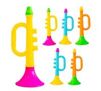 Kids Trumpet, Toy Horn, Musical Instrument, Lightweight Acrylic Build, Fun Sound Effects, Mini Size, Gold Finish, Ideal For Birthday Present, Music Class, Party Events, Abs Material