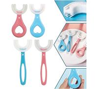 Kids U- Shaped Toothbrush,360° Oral Teeth Cleaning Design,All Rounded Children U Shape Toothbrush,Portable Toothbrush Oral Cleaning Tools, 360° Whole Mouth Manual Toothbrush for Kids (4pcs)