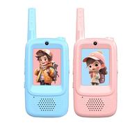 Kids Video Walkie Talkies, 2 Pieces HD Screen with 4 Voice Changers, Fun Two-Way Radio Toy for Children, Outdoor Camping, Hiking, Travel, Indoor Adventure, Playtime Communication and Imaginative